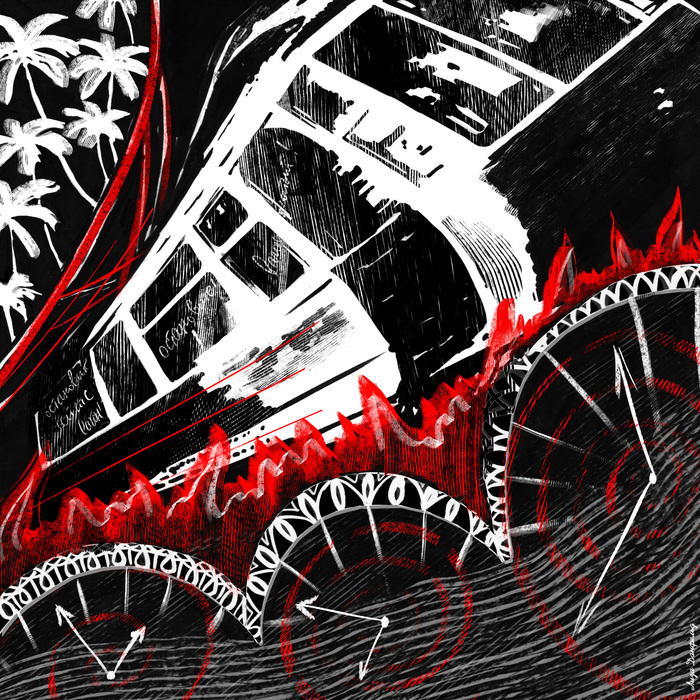 Иллюстрация Заблудившийся трамвай (Н. Гумилев) в стиле компьютерная