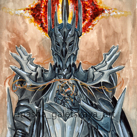 Иллюстрация "Саурон и кольцо всевластья"