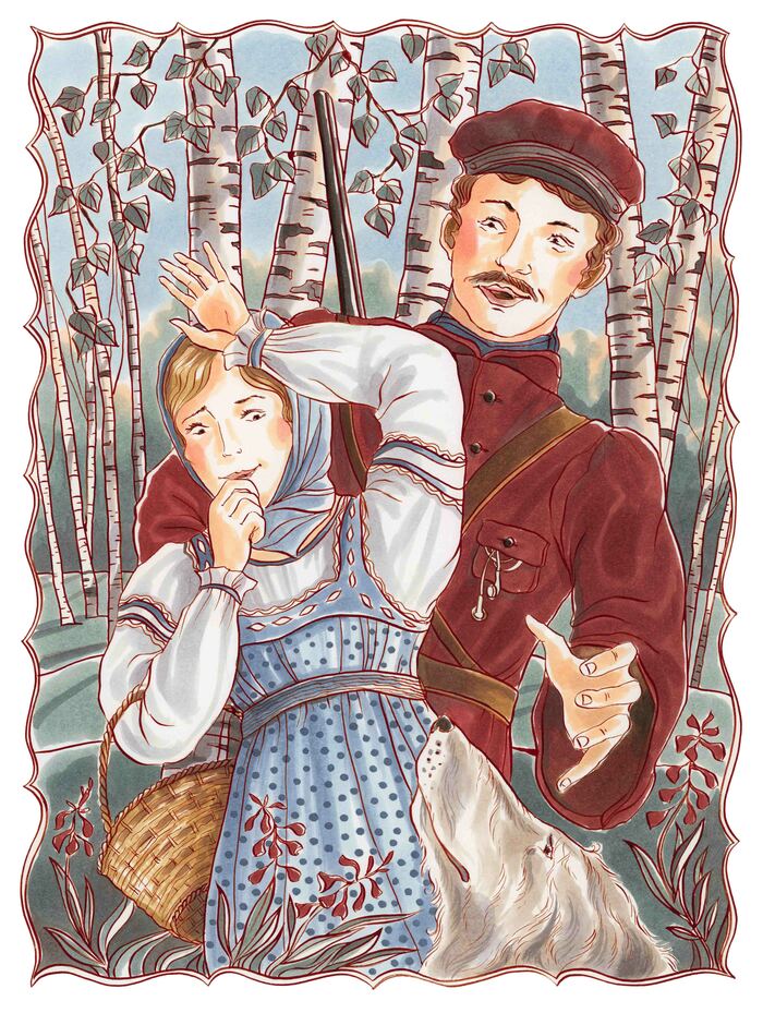 Иллюстрация Барышня-крестьянка | Illustrators.ru