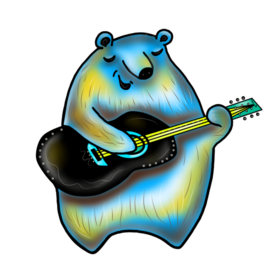 Медведь с гитарой 