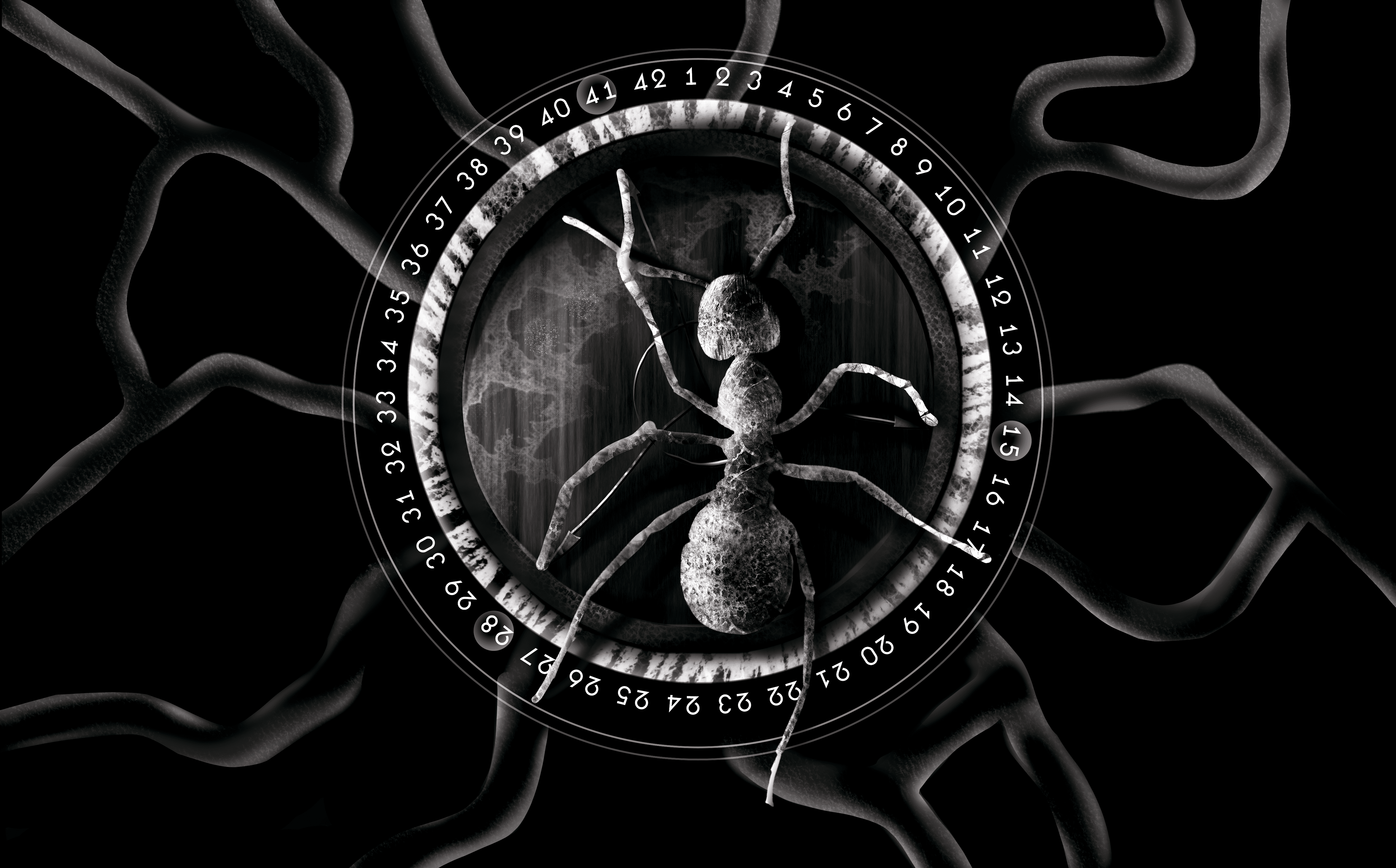 Иллюстрация Муравьи Метрополиса в стиле графика | Illustrators.ru