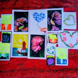 Некоторые открытки. Разные размеры от А7 до А5.