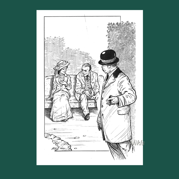 Иллюстрация А.Конан-Дойл "Долина страха"-1 в стиле
