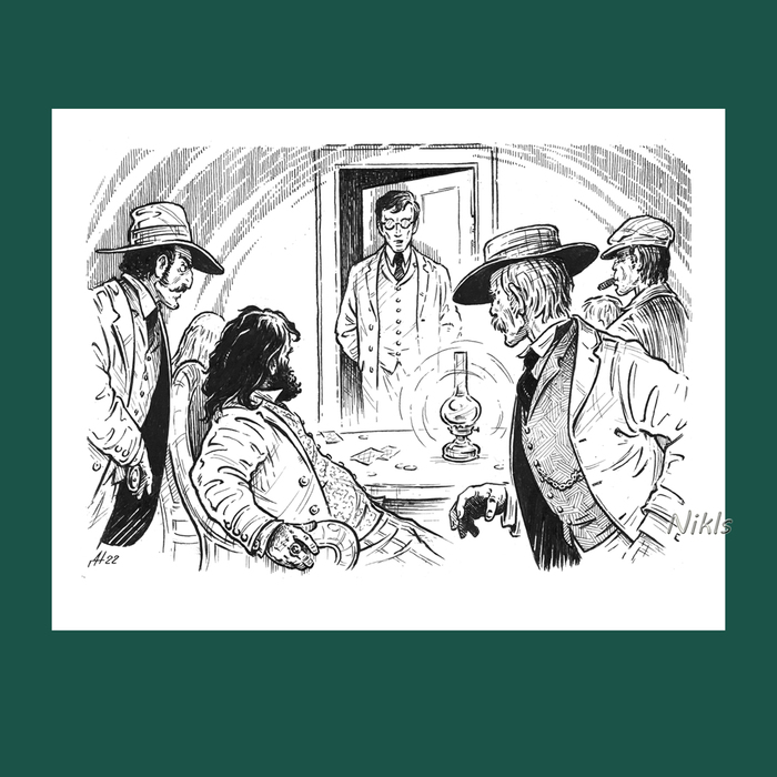 Иллюстрация А.Конан-Дойл "Долина страха"-2 в стиле