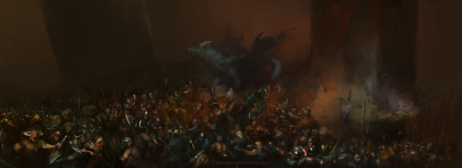 Иллюстрация Eragon Battle Under Farthen Dûr в стиле 2d