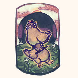 Стикер смешные голуби и Шар Бухгольца