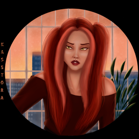 Girl with ponytails
