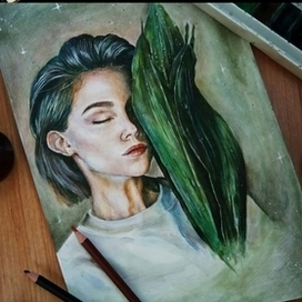 Портрет акварелью