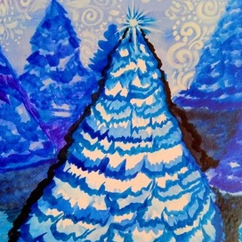 Открытка. Волшебная ёлка