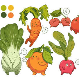 Vegetable characters design