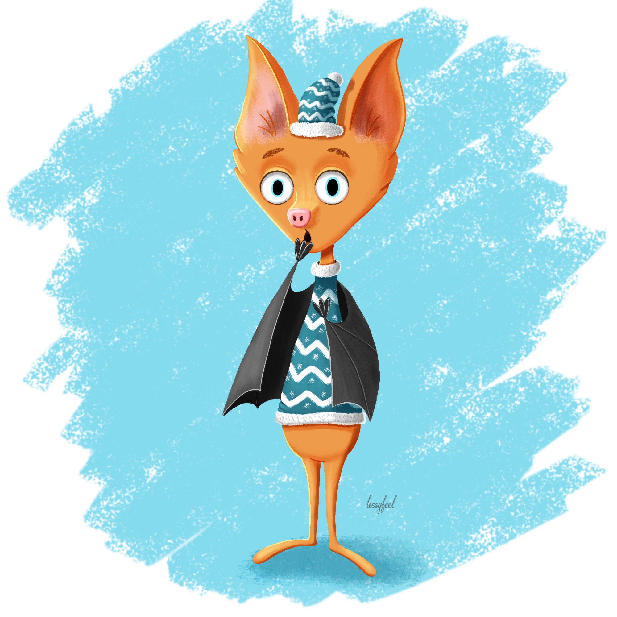 Иллюстрация Летучая мышь в стиле детский, персонажи, реклама