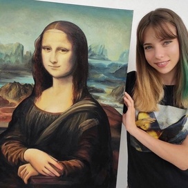 Репродукция картины Леонардо да Винчи "Мона Лиза" (Джоконда) 