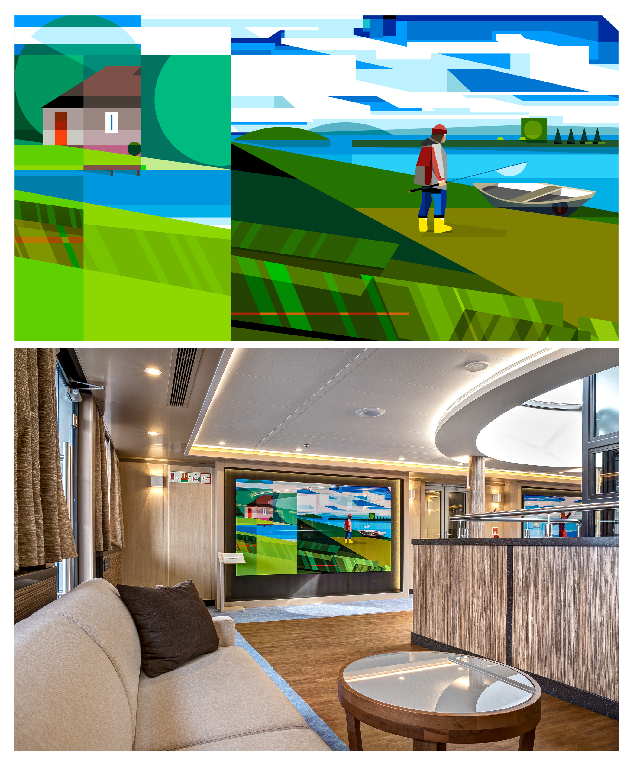 Иллюстрация Проект для компании ВодоходЪ . в стиле авангард