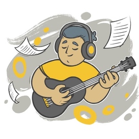 Иллюстрация для музыкального сайта