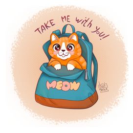 Котик в рюкзаке