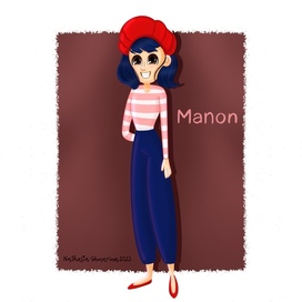 Манон Бренд-персонаж для центра изучения иностранных языков 