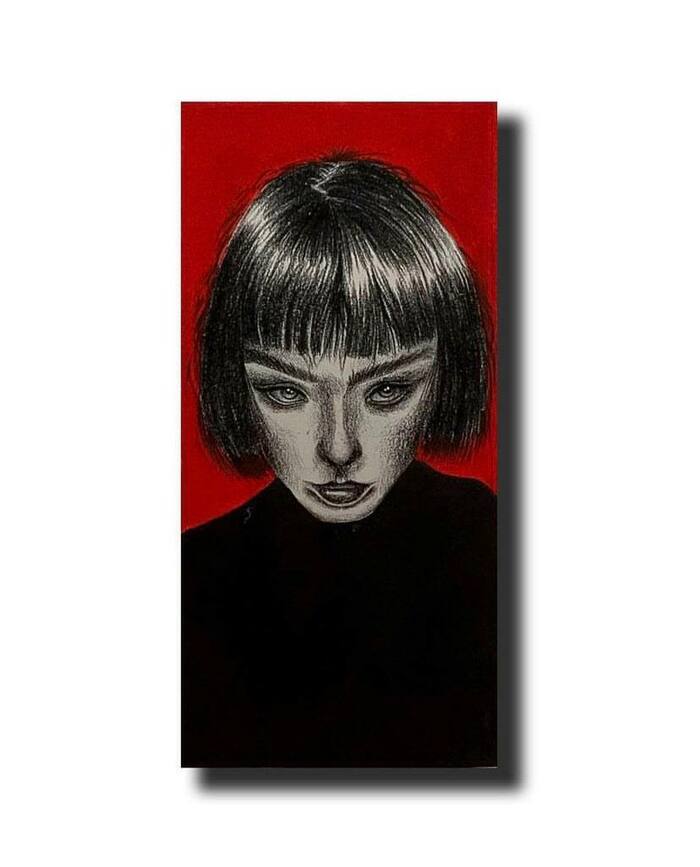 Иллюстрация Портрет углем | Illustrators.ru