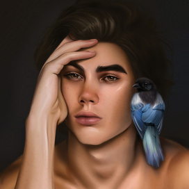 Портрет юноши с птичкой 