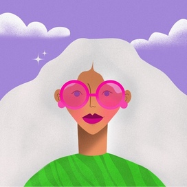 Девушка в розовых очках