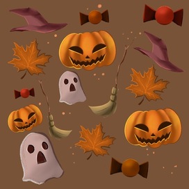 Стикеры на Хеллоуин 