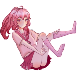 anime pink girl
