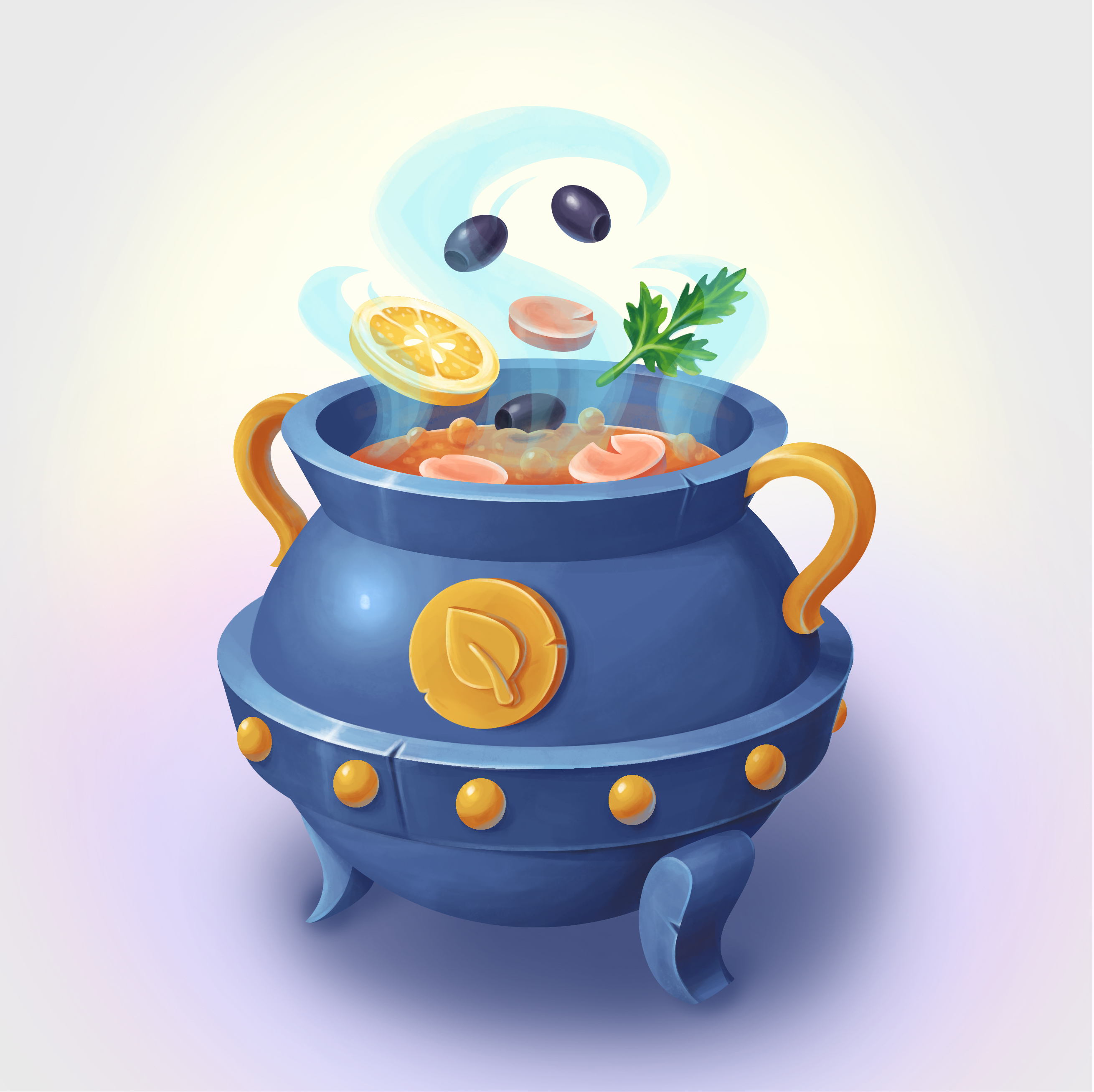 Иллюстрация Котелок в стиле game dev | Illustrators.ru