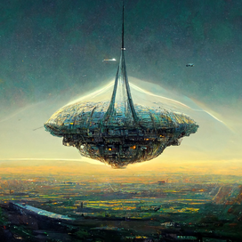 Высокотехнологичный инопланетный корабль
