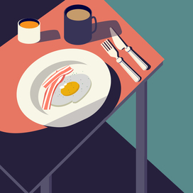 Стол с завтраком