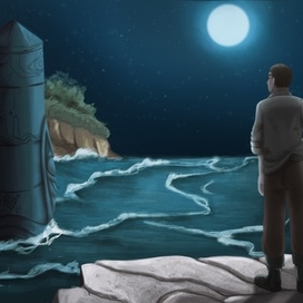 Иллюстрация к рассказу Лавкрафт - Дагон