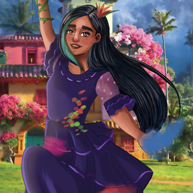 Фанарт Изабеллы из мультфильма "Энканто"