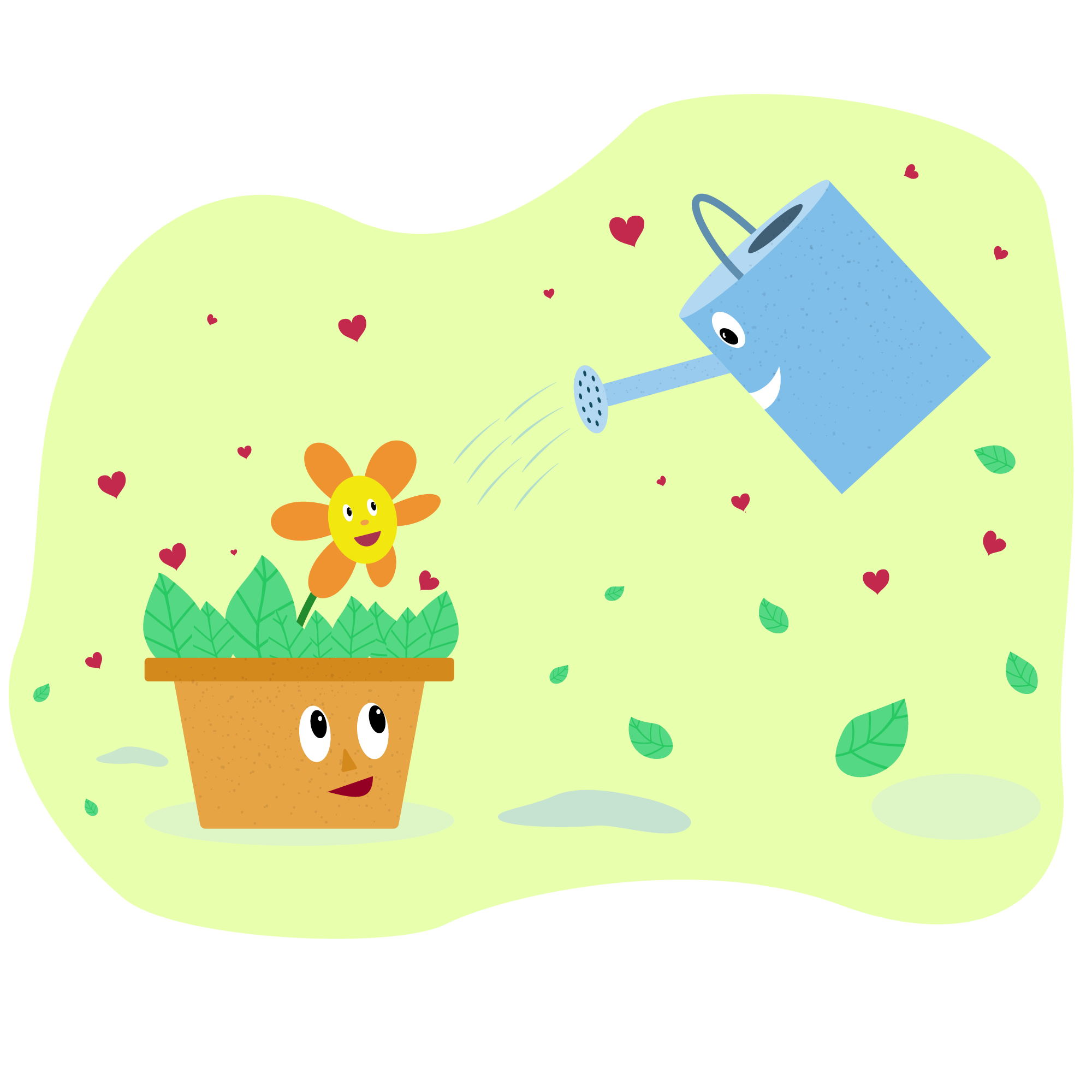 Иллюстрация Милая семейка в стиле 2d, детский, книжная графика