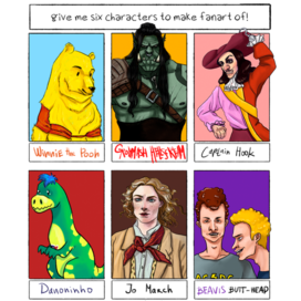 Челлендж с 6 персонажами