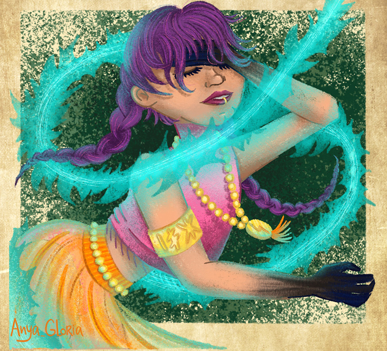 Иллюстрация Шаман. Персонаж DnD в стиле реклама персонажи