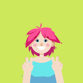 Веселая девушка-подросток