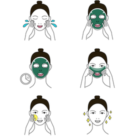 Иллюстрация как использовать маску для лица