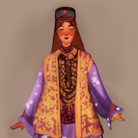 Богатый татарский национальный костюм