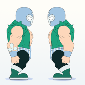 Wrestler Character Turnaround