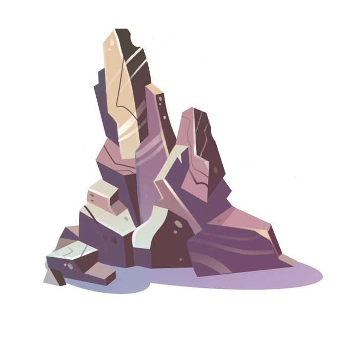 Иллюстрация Камни в стиле 2d, cg, game dev | Illustrators.ru