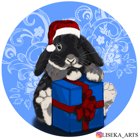 Зайчик с подарком