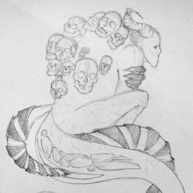 Монстр с черепами