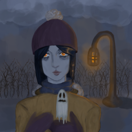 Мрачная девушка