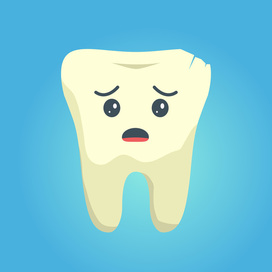 Больной зуб. Концепт для стоматологической клиники.