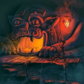 Фон окружение для игры « жуткая пещера»