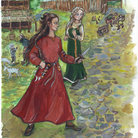 Хельга и ее мать - жена викинга