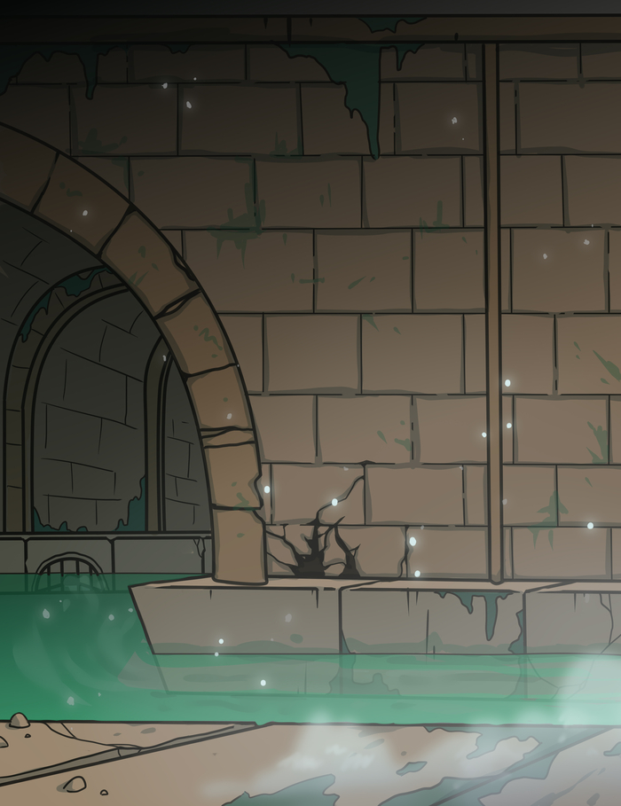 Иллюстрация Старая канализация в стиле компьютерная графика