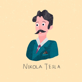 portrait of Nikola Tesla