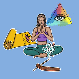 Стикеры для канала о йоге