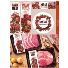Дизайн этикетки мясные продукты  ДА#1014