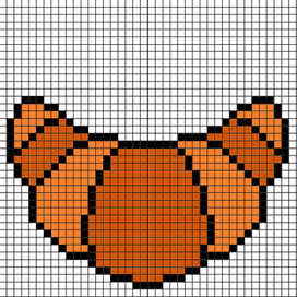 Круассан по клеточкам