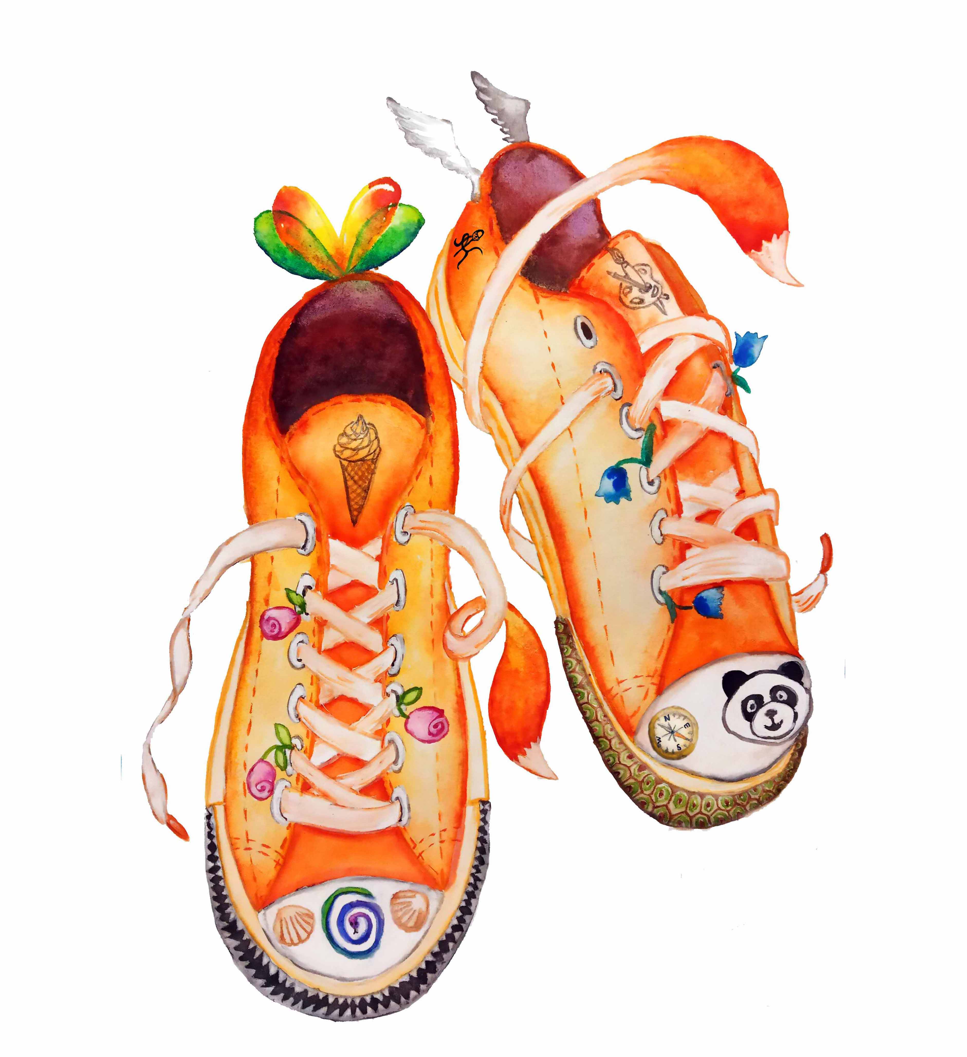 Иллюстрация Волшебные кеды эльфа в стиле 2d | Illustrators.ru